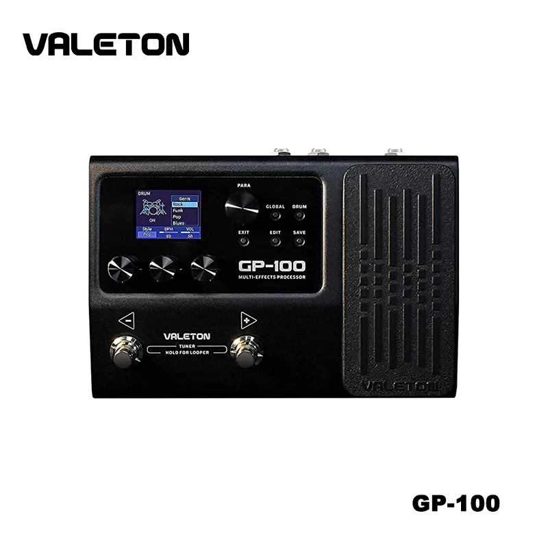 Моделирование Valeton GP-100 Guitar Bass Amp, ИК шкафы, имитация многоязычного мультиэффекта с педалью выражения, стерео