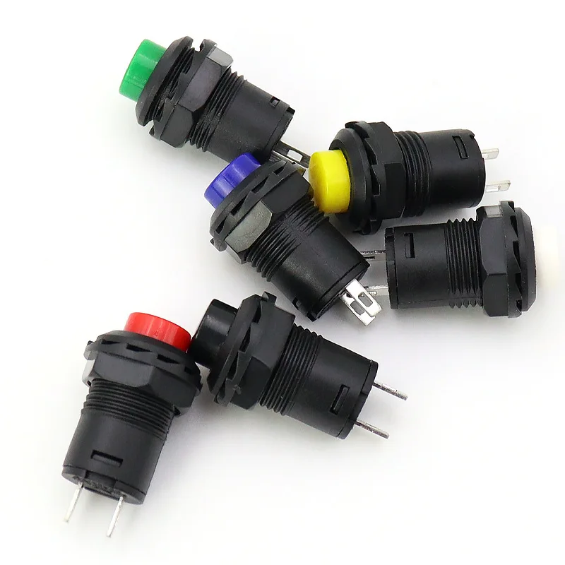 6 шт. самоблокирующиеся/мгновенные кнопочные переключатели DS427 DS428 12 мм кнопочный