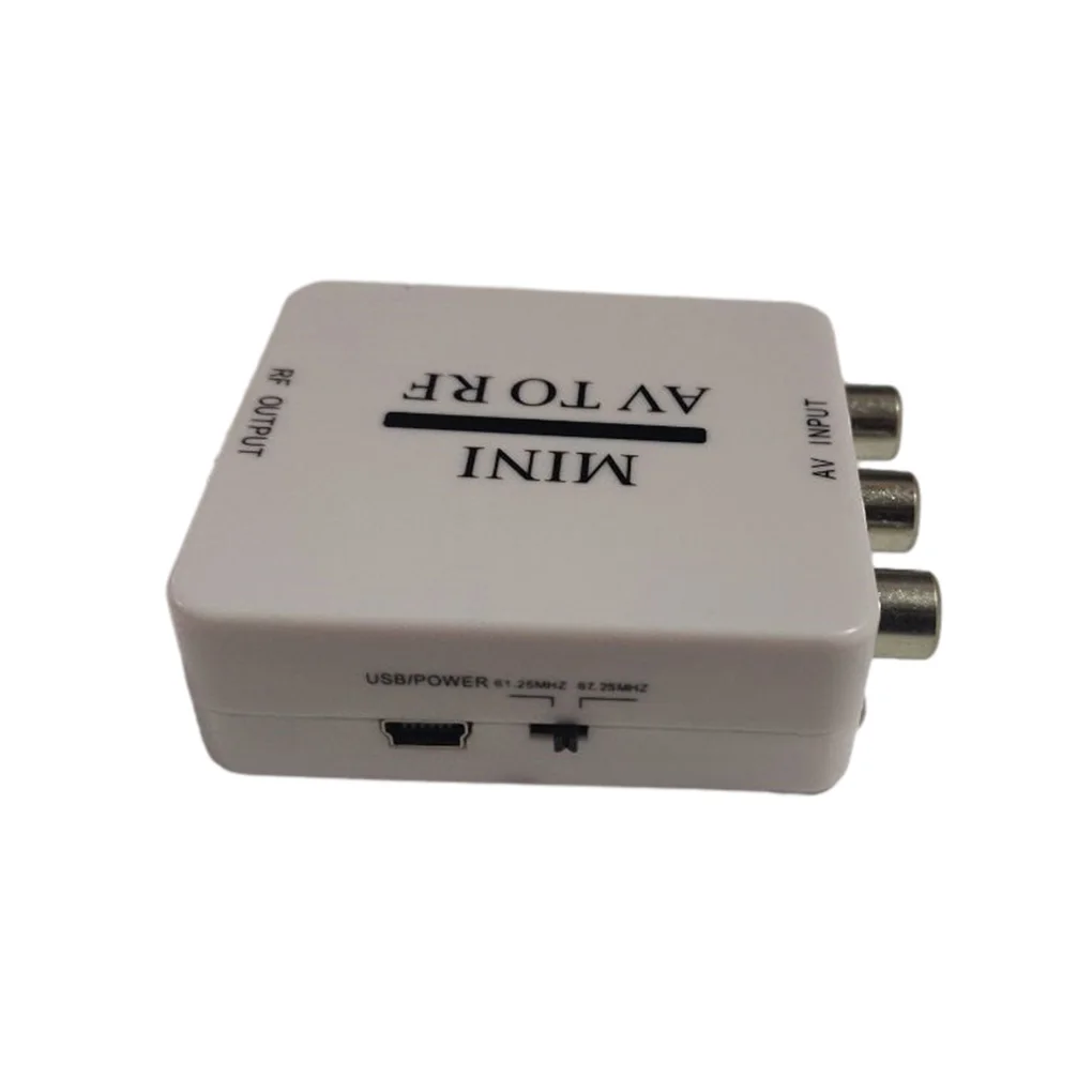 

Mini HD Video Converter Box RCA AV CVSB to RF Video Adapter Converter Support RF 67 25Mhz 61 25Mhz