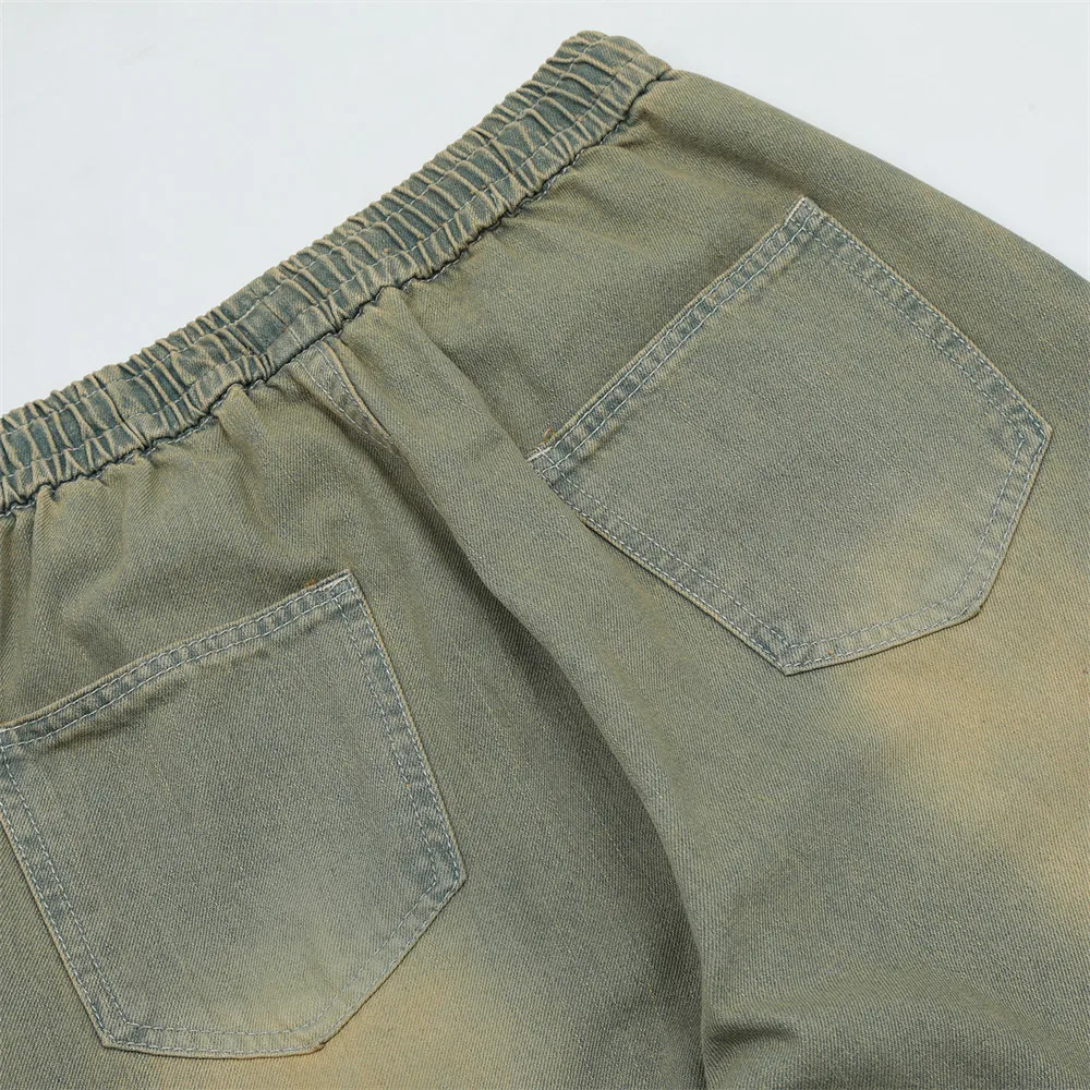 2023 Vintage Denim Pants Men Streetwear Retro Patchwork Ripped Hole   Denim Pant Jeans HipHip Casual Joggers Trousers Jeans