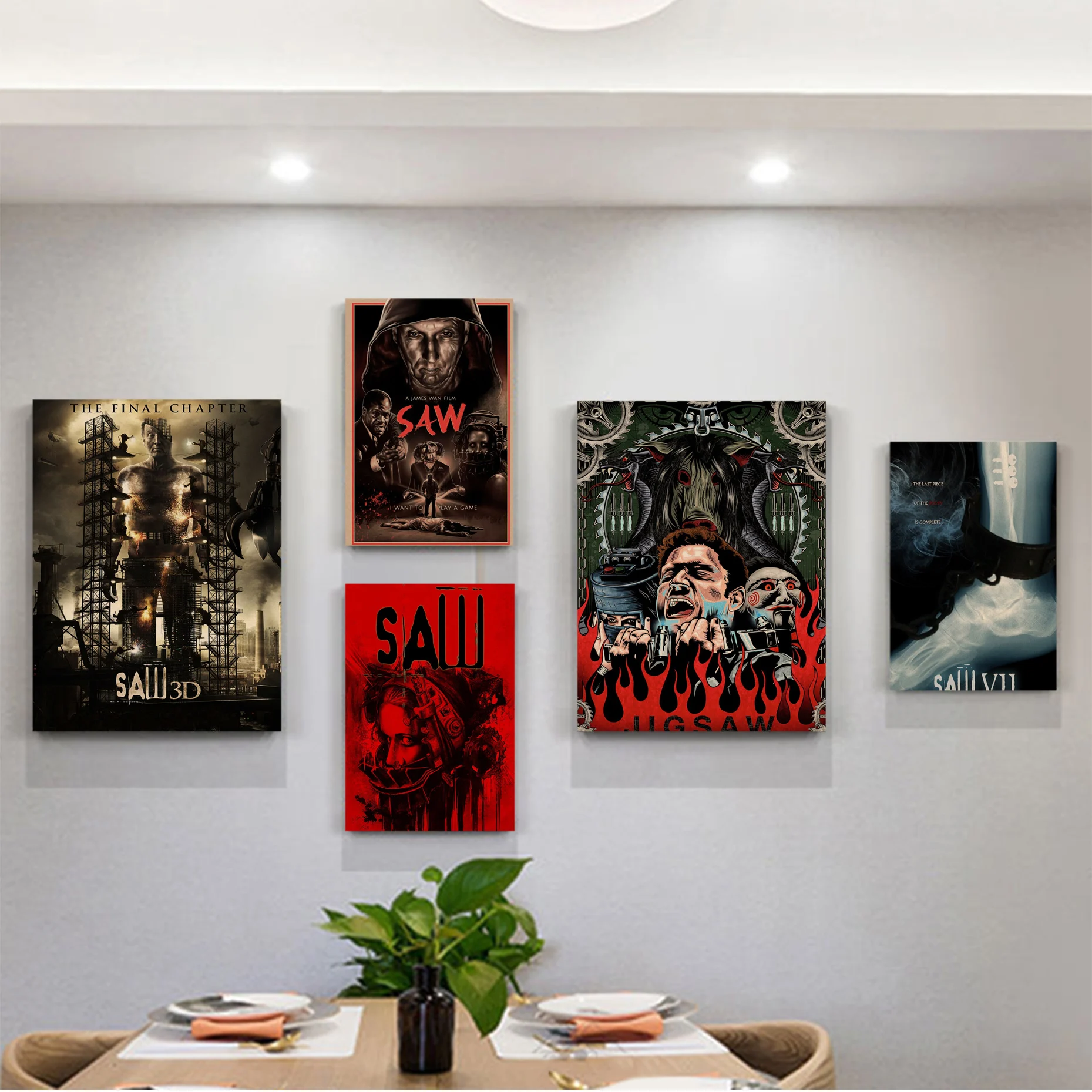 

Saw DIY Poster Decoracion Painting Wall Art Kraft Paper Stickers Wall Painting