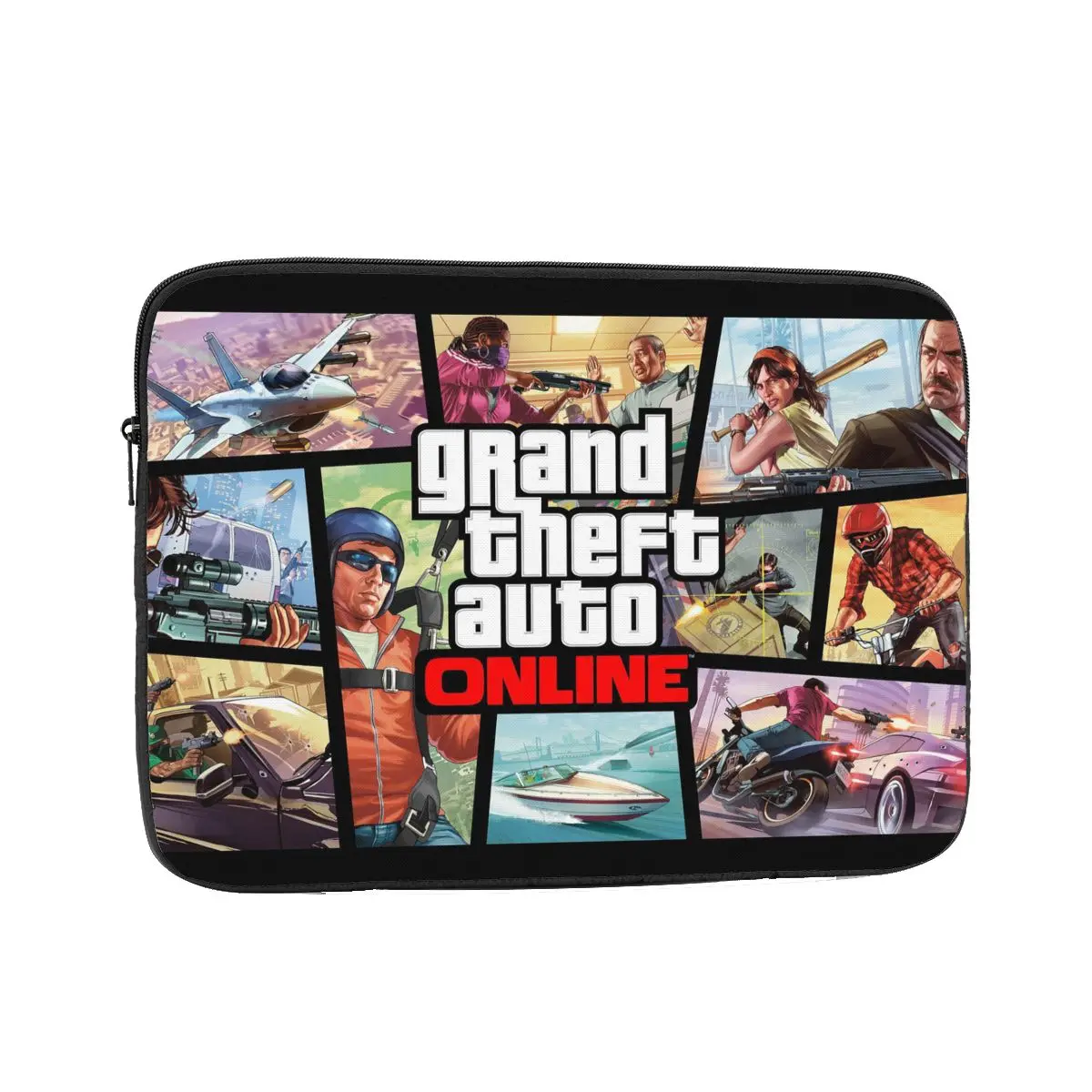 Grand Theft Auto Laptop Liner Sleeve 10 12 13 15 17 Inch for Macbook Air Pro Anime Plaid Notebook Bag Case Shockproof Case Bag