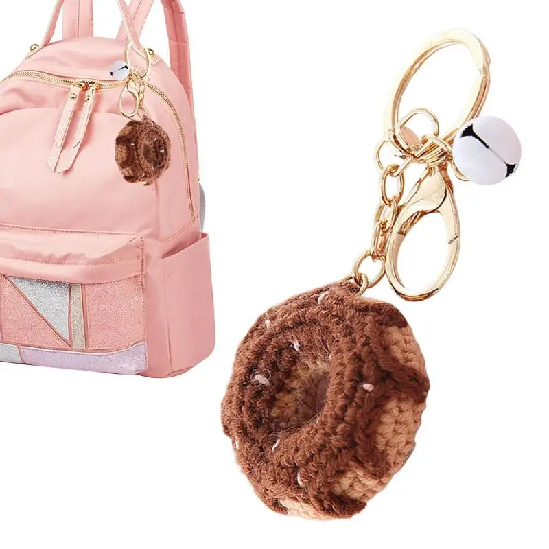 

Аксессуары для детей, веселые брелоки для детей, шерстяная еда, поделки, пончики, украшения, милые красочные пончики для сумки