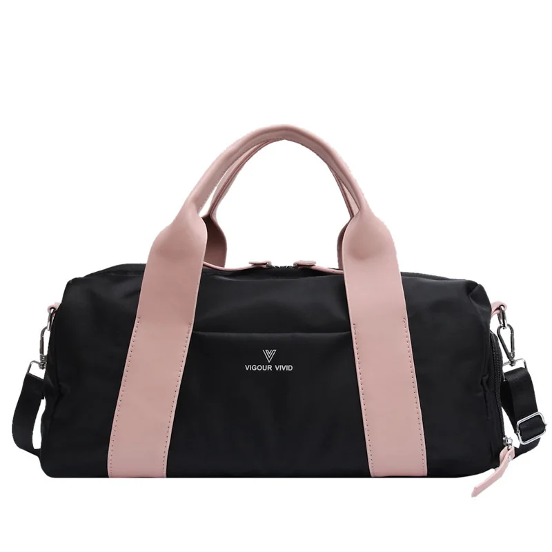 

Outdoor Waterproof Nylon Sports Gym Bags Men Women Training Fitness Travel Handbags Yoga Mat Sport Bag with Shoes Compartment