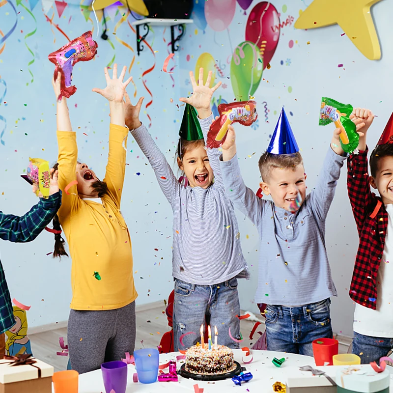 10 шт. свадебные конфетти фейерверки надувной пистолет фольгированные шары пушка