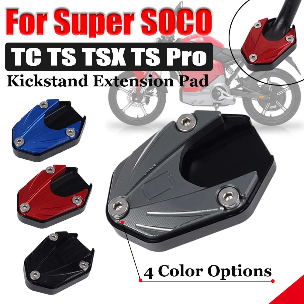 

For Super SOCO TC TS LITE Lite Pro 1200R S TSX Motorcycle Accessories Kickstand Foot Support pad Plate Side Stand Extension pad
