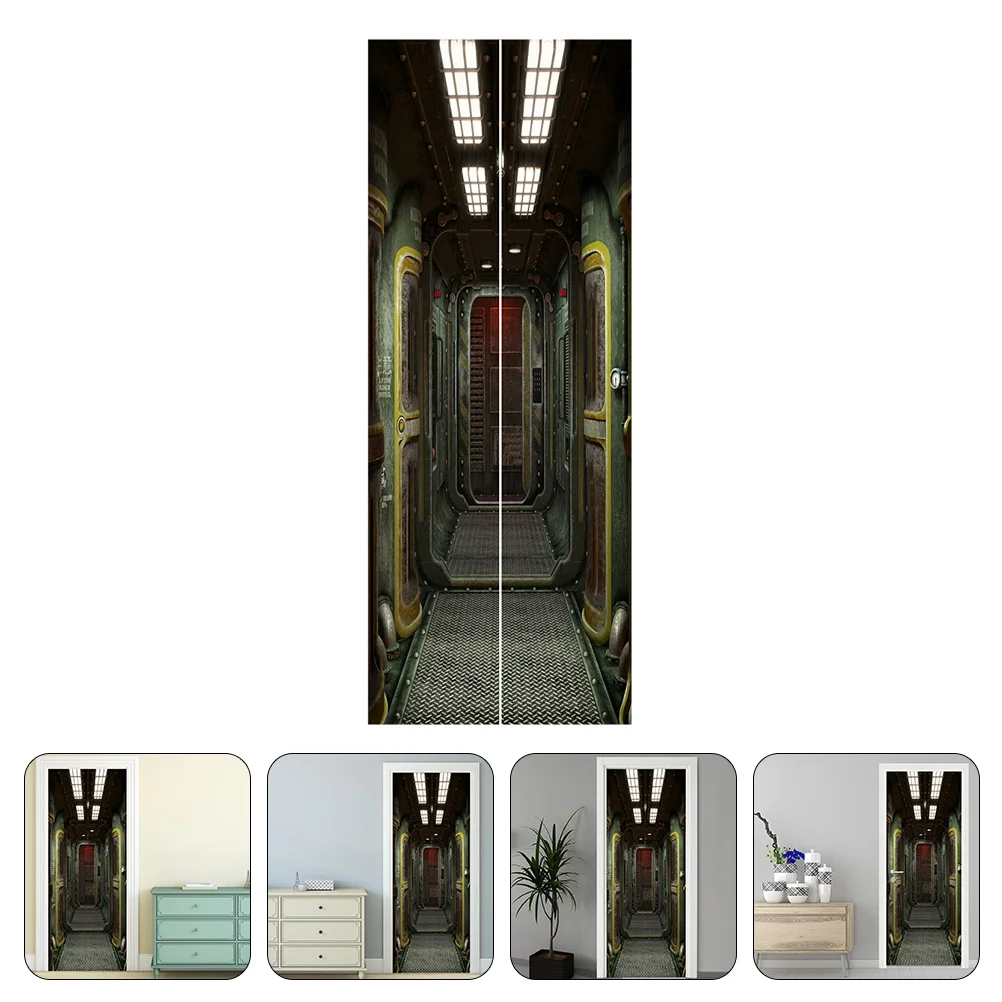 

Door Sticker Wall Wallpaper Decal Decals 3D Armored Bedroom Stickers Room Industrial Waterproofmural Interior Kids Adhesive