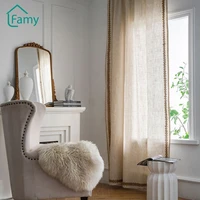 japanese simple curtains high quality hemp rope side design semi shading woven hooks living room partition hooks window curtain