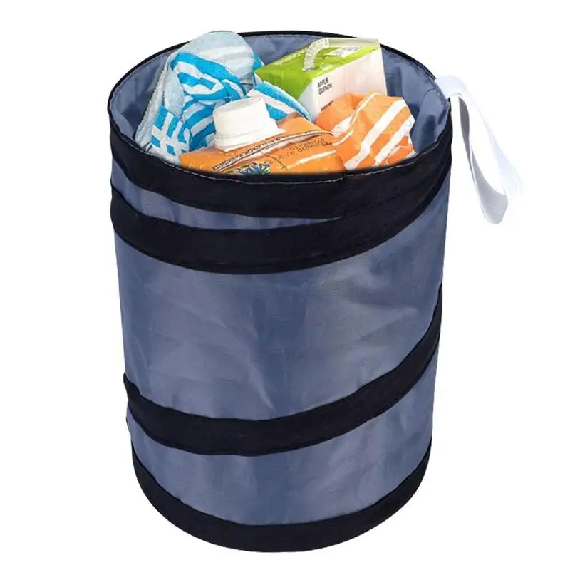 

Collapsible Trash Can Portable Car Garbage Can Recycling Bins With Hanging Elastic Band For Laundry Outdoor Camping and Picnic