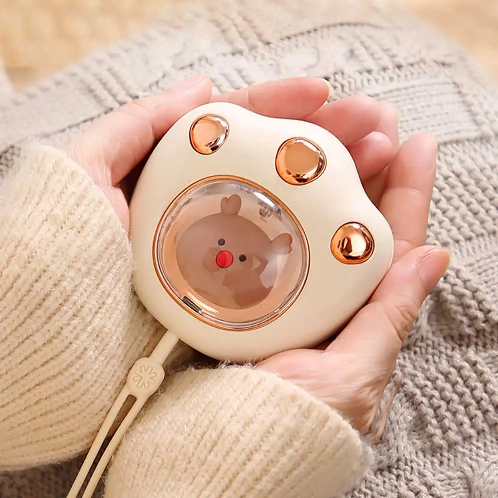 

USB Rechargeable Cat Paw Hand Warmer 1200Mah Electric Handwarmer Quick Heating Portable Winter Pocket Hand Heater for Traveling
