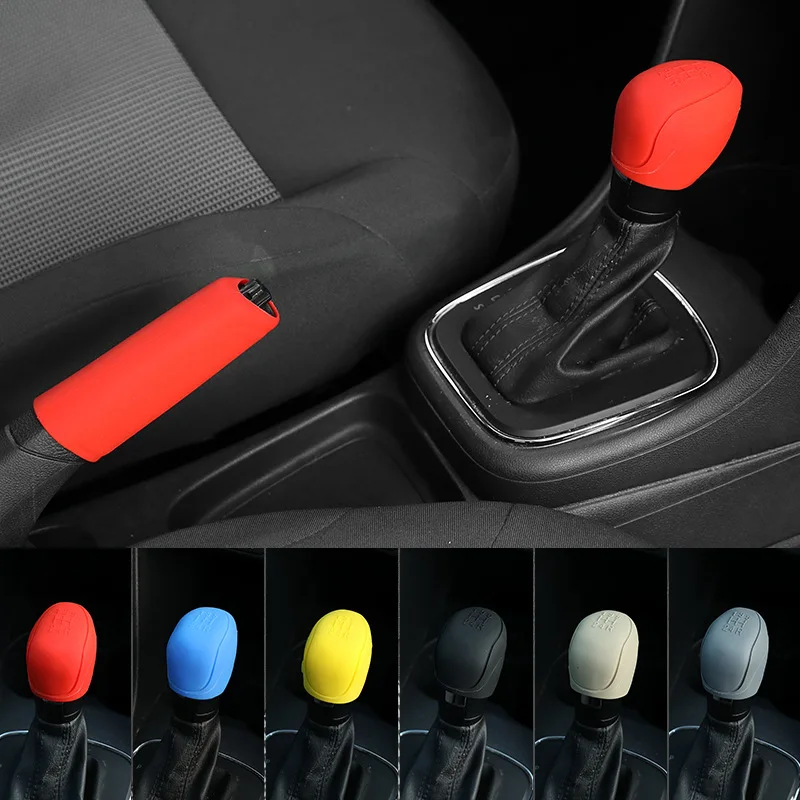 

Silicone Gear Shift Knob Cover Gear Shift Non Slip Grip Handle Case Automobiles Gear Shift Collars Car Interior Accessories