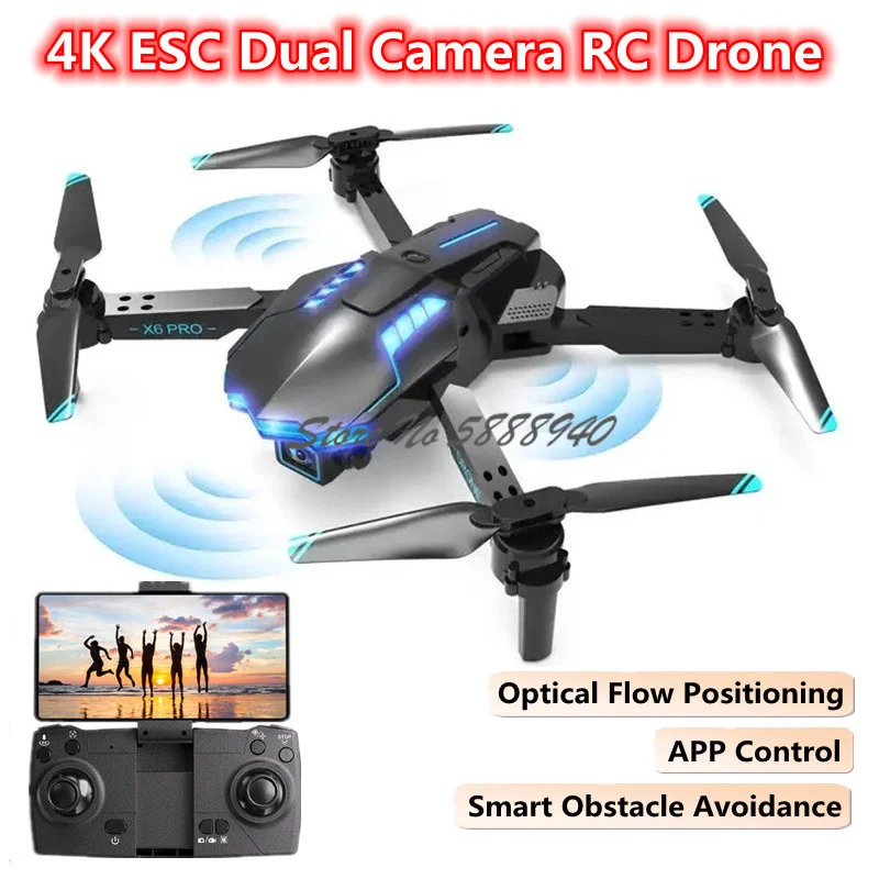 

Outside Aerial 4K ESC Camera Remote Control Drone 2.4G Optical Flow APP Control Smart Obstacle Avoidance WIFI FPV RC Quadcopter