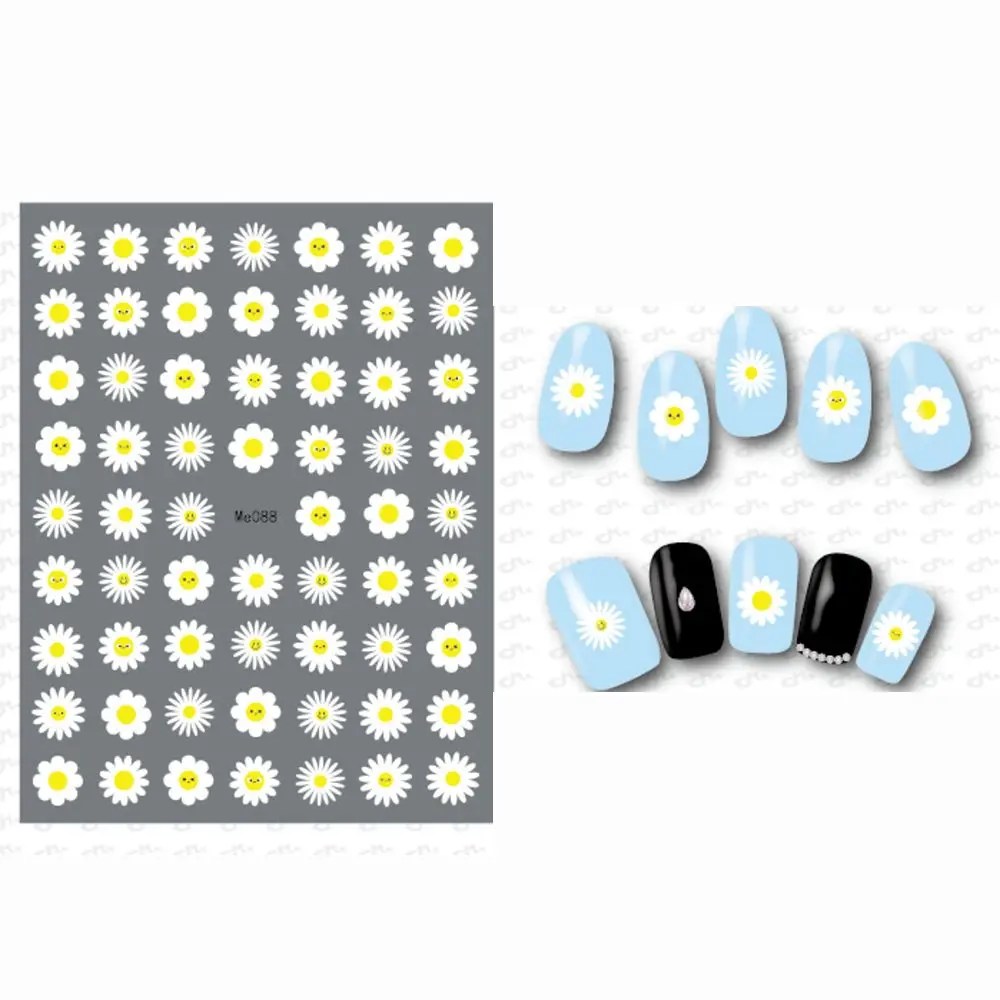 

1 лист 3D Цветочные наклейки для ногтей самоклеящиеся цветы маргаритки для дизайна ногтей украшения для ногтей ювелирные изделия для маникю...