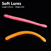 floating 4 5g125mm soft earthworm fishing lures artificial fishing stickbaits lure silicone fishy fishing bait tackle pesca