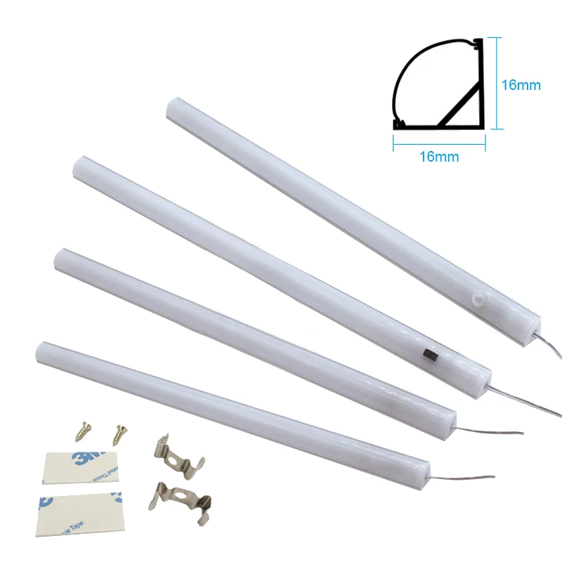 

Led Cabinet Corner Light Under Fixture Hardwired DC12V White Finish Plug-in 4000K 6000K Hand Waves Activated Easy PIR Kitchen