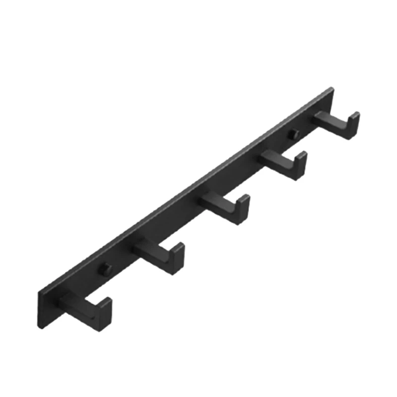 

Thicken Aluminum Bath Towel Robe Hooks Black Bedroom Bag Hat Clothes Coat Hook Door Wall Hanger Home Wall Mount Rack(5)