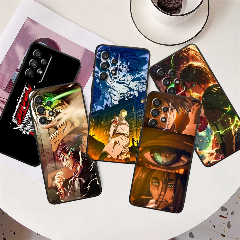 Аниме атака на Титанов комиксы для Samsung A53 A52 A33 A32 A51 A71 A21S A13 A73 A55 A22 A23 A35 A72 A54 A12 цвет