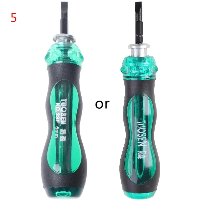 

3/5/6" Mini Ratchet Screwdriver Cr-V Dual-end Slotted Cross Household Hand Tool Drop Shipping