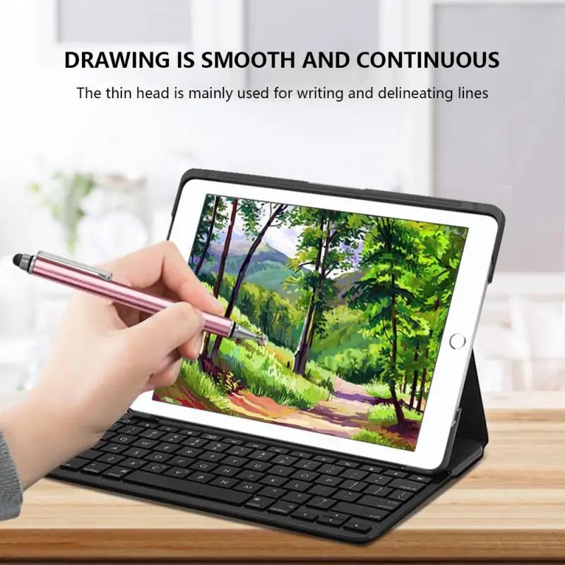 

Touch Screen Pencil Transparent Sucker 2 In 1 Capacitive Pen Mobile Phone 6mm Silicone Tip Writing Smooth Point Universal Stylus