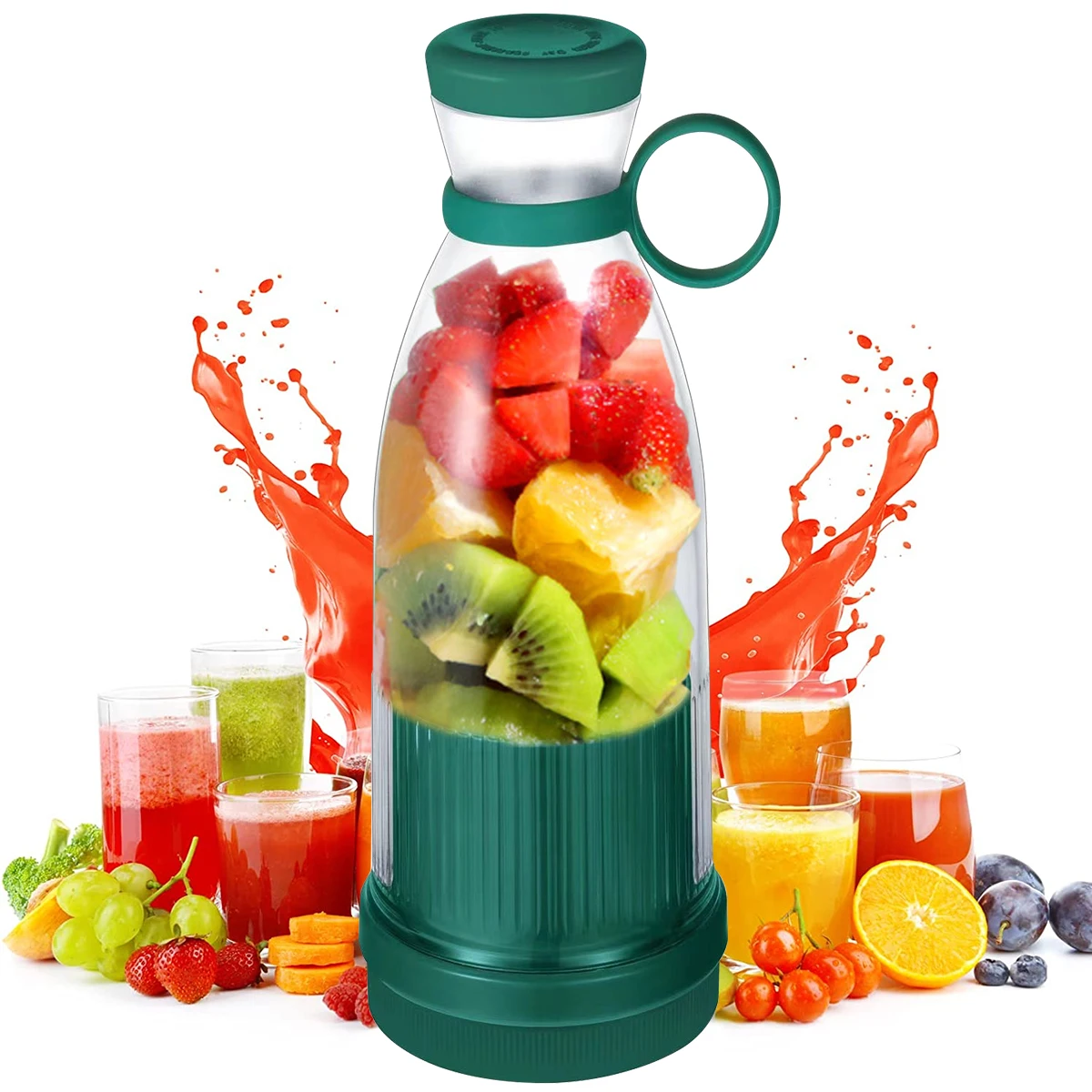 350ml Mini Juice Blender Portable Electric Fruit Juicer USB 