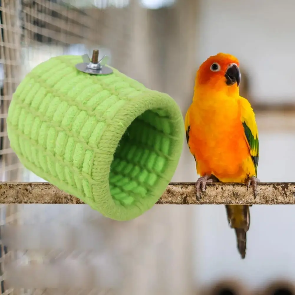 Уютная кровать в виде маленького животного Тканое укрытие гамак для птицы