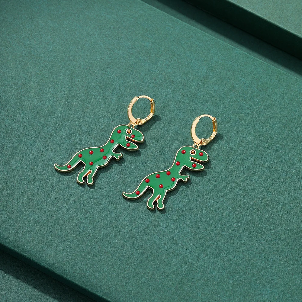 

Acrylic Cartoon Dinosaur Pendant Earrings for Women Girls Teen Creative Cute Chic Huggies Hoop Earrings Statement Jewelry
