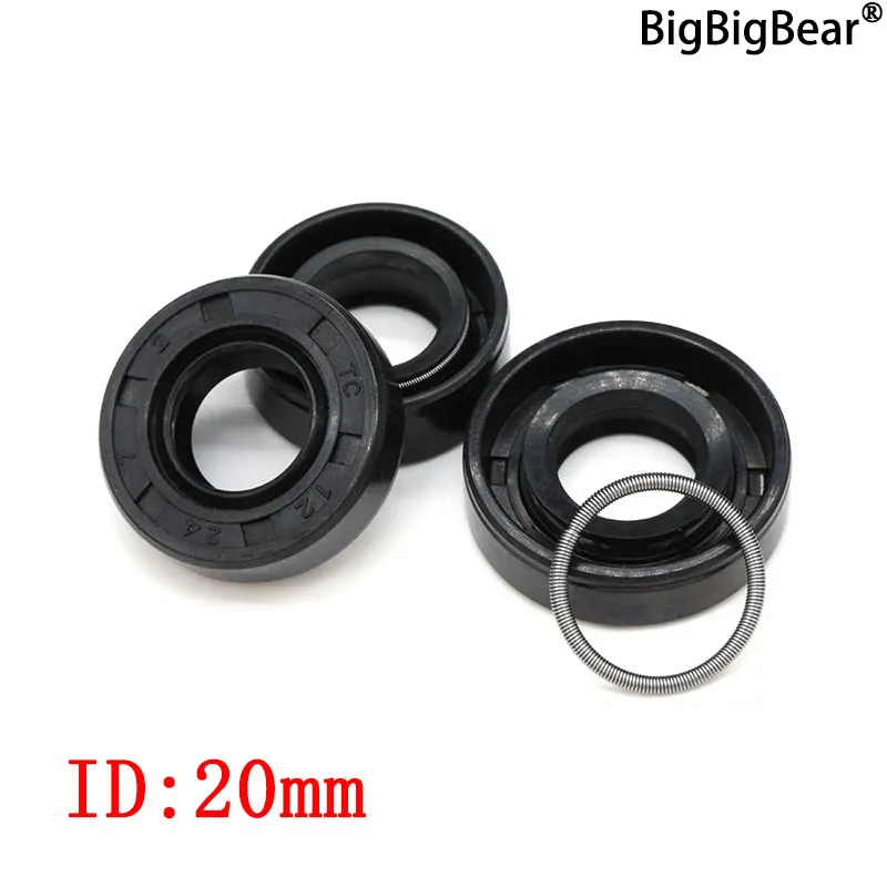 

ID 20mm NBR Nitrile Rubber Oil Seal TC-20*27/28/30/32/34/35/37/38/40/42/45/47/50/52*5/6/7/8/10/12 Nitrile Double Lip Oil Seal