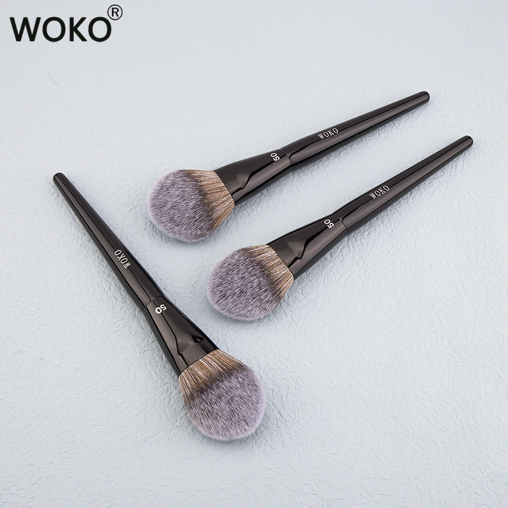 

PRO 50 Big Powder Brush Face Contour Powder Blush Makeup Brush Luxe Professional Fluffy Synthetic Hair Setting Powder Brush