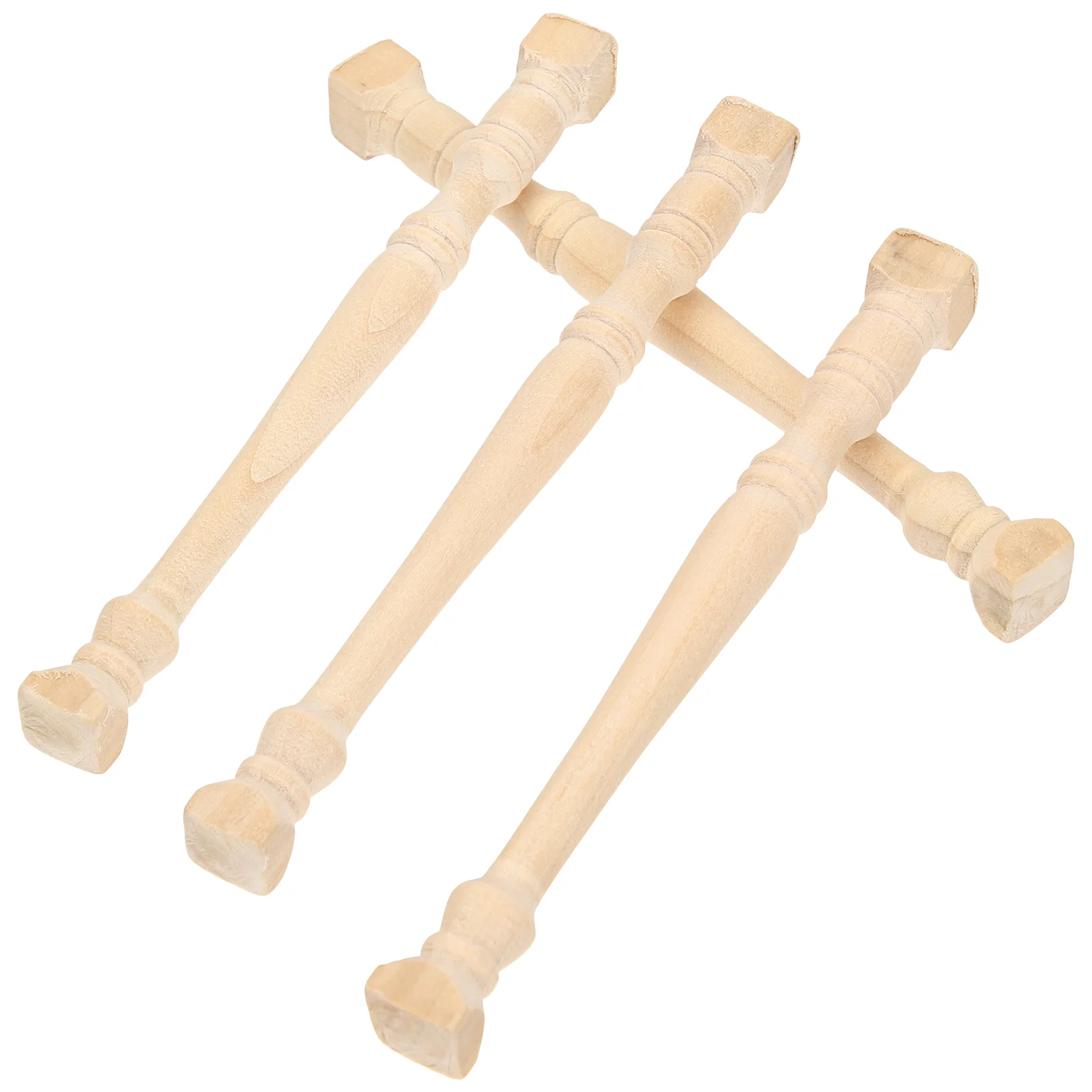 

4 Pcs Roman Pillars Micro Landscape Accessories Scene Wood House Mini Houses Miniature Model