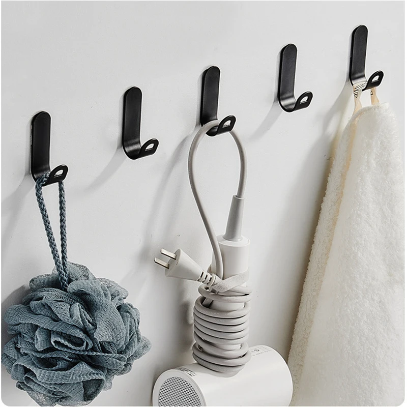 

5PCS Wall Hooks Coat Hooks Wall Mounted Clothes Rack Bathroom Kitchen Dining Room No Rust Towel Storage Hanging Holder