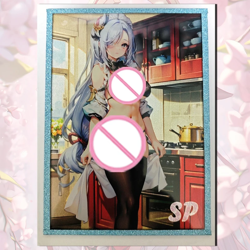 Goddess Story Hot White moonshine SP глазурованная карта Raiden Shogun Kochou Shinobu Kafka boy ACG сексуальная