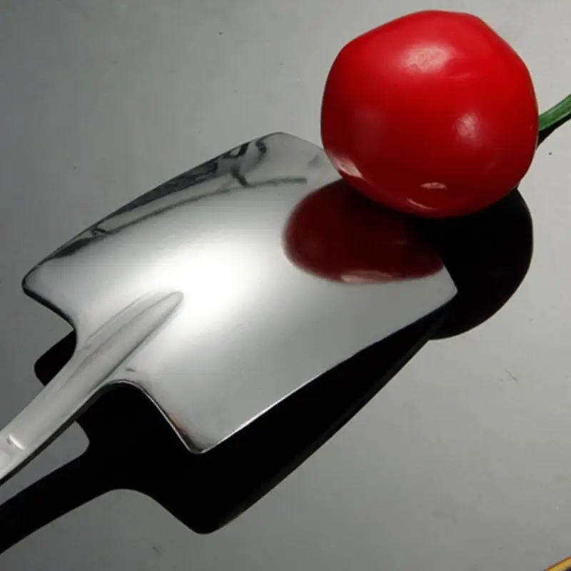 Ложка в форме лопаты нержавеющая сталь заостренная десертная ложка устойчивая к