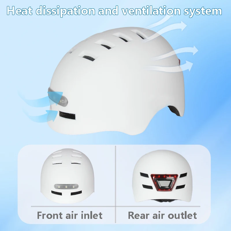 Велосипедный шлем PC Shell EPS противоударный умный фотоэлемент со съемной