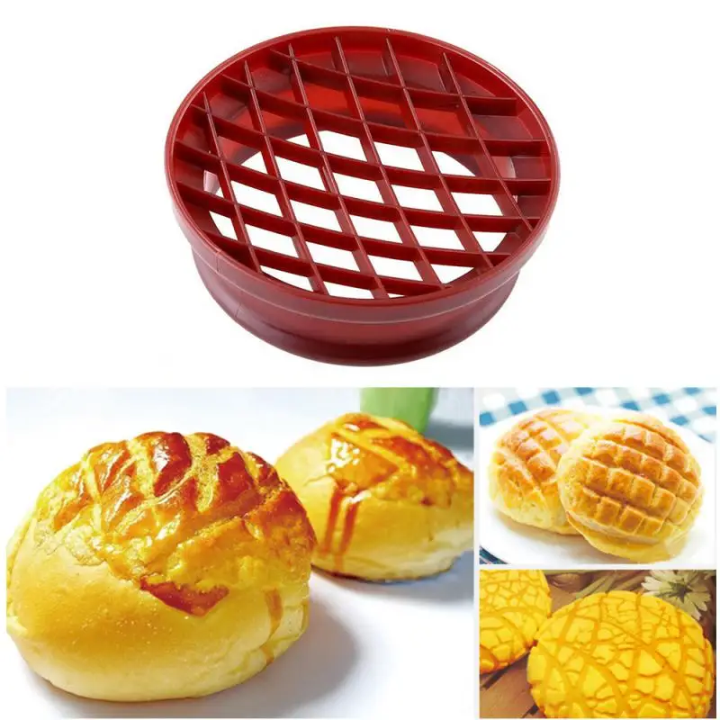 

1PC Lattice Press Pineapple Bun Mold Pastry Mold For Baking Mousse Cake Desserts Tools Plastic Bread Cake Mould Baking Cake Tool