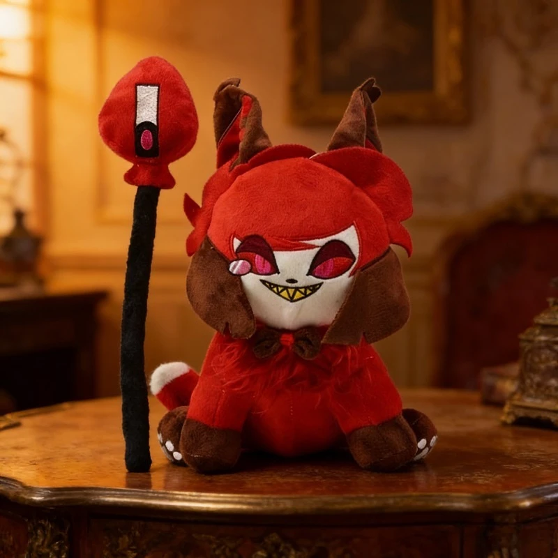 Фото Новые плюшевые игрушки-подушки Q-версии Hazbin Hotel: Вокс, Вокс в шляпке, Ниффи. Аниме-мерч. Подарок на день рождения и Рождество для детей. №1