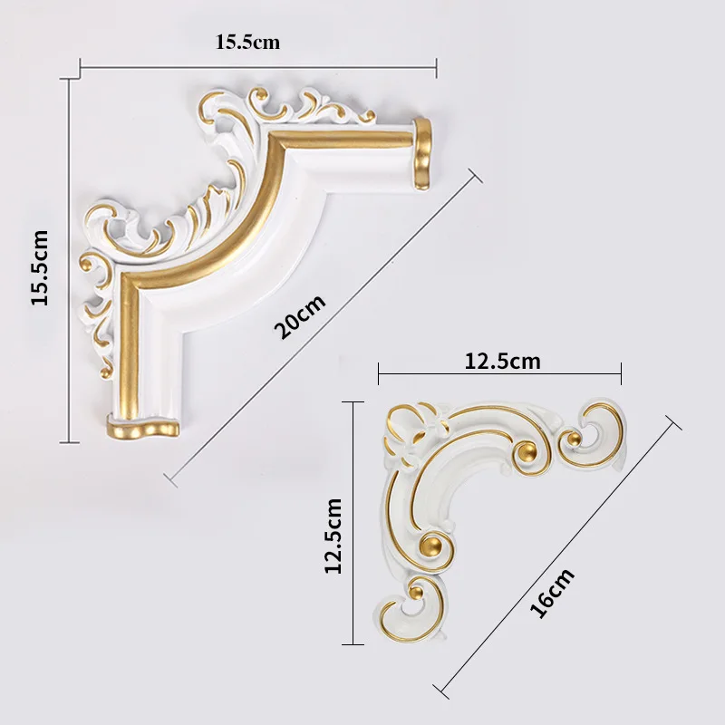 

Home Decoration PVC Self-Adhesive Wall 3D Sticker Classical Decoration Mirrors Frames Decor 3D Sticker Wall Molding Strcker