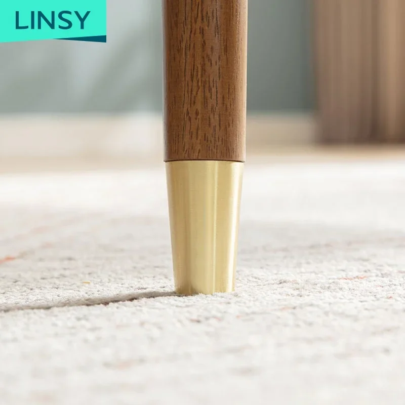 Nordic 4 6 Seater Long твердый деревянный стул черный квадратный обеденный стол набор Ls003R11