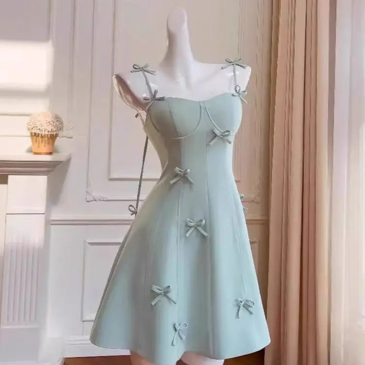 Новинка 2024 корейское летнее французское нишевое дизайнерское платье с