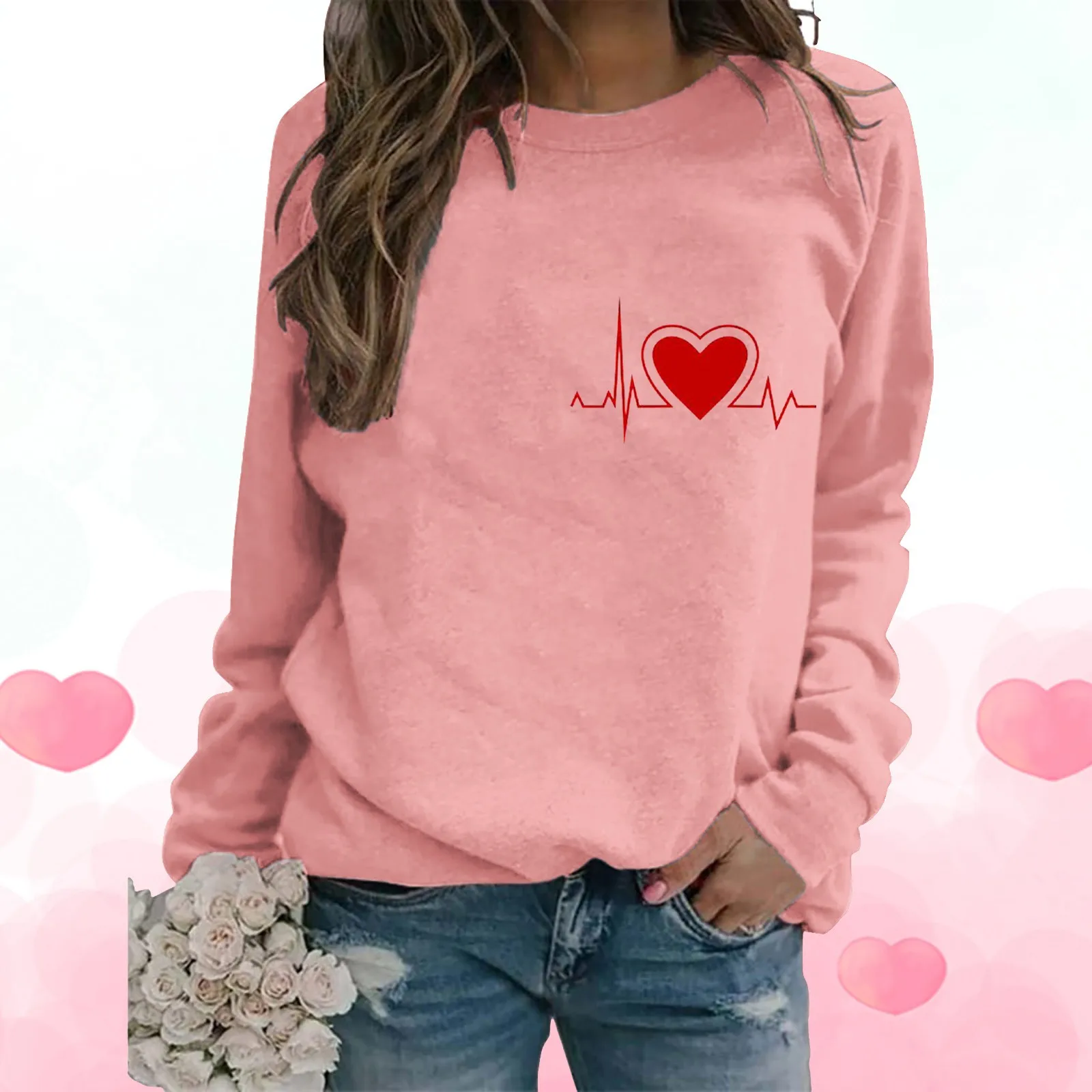 

Женская гимнастическая куртка, Женская Повседневная Толстовка с круглым вырезом и принтом, Женская толстовка флисовый свитшот, Женский ком...