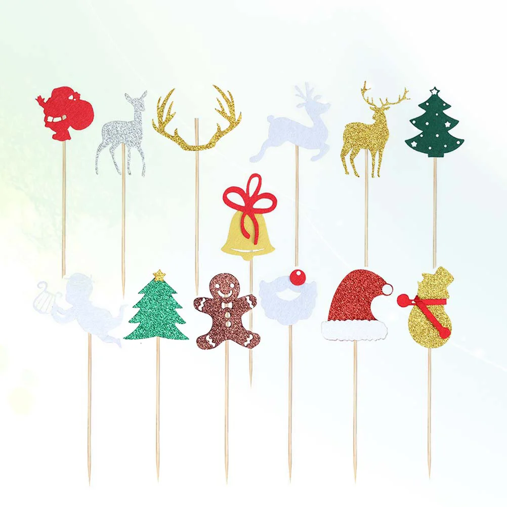 

Kids Birthday Party Cake Picks Cake Decorating Supplies Christmas Party Supplies Favors Christmas Toothpick Flags
