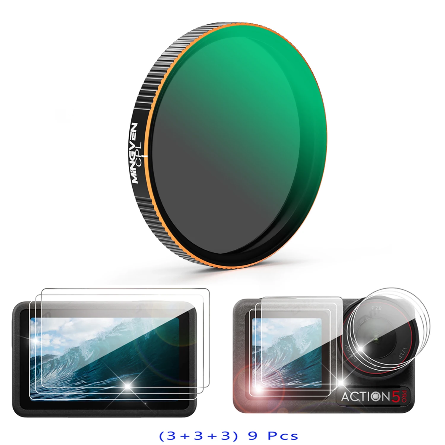 Набор фильтров MINGVEN ND + CPL для DJI Osmo Action 5 Pro/4/3