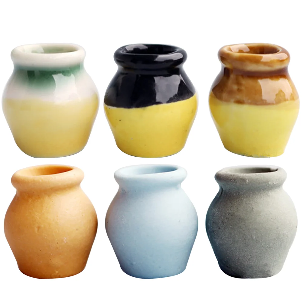 

Simulation Vase Micro Vases Ceramic Flower Miniature Pots Faux Landscape Decorations Tiny Models Bonsai Accessories DIY