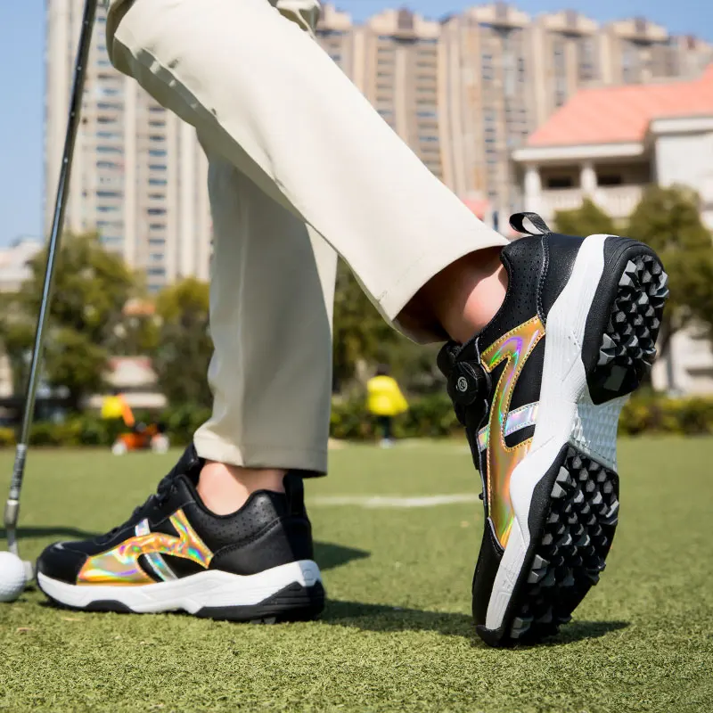 Unisex Golf Shoes Men Training Golf Shoes Track and Field Training Shoes White Grass Walking Jogging Shoes Size 36-46