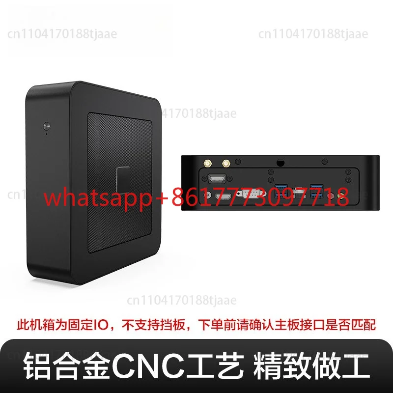 Фото Полностью алюминиевый корпус Mini ITX, блок питания DC-ATX, настольный компьютер для сборки своими руками, компактный корпус с горизонтальной интегрированной графикой. №2