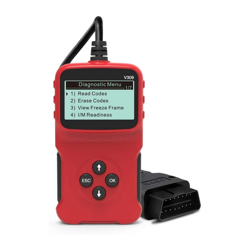 

Universal OBDII Diagnostic Tool Scanner Code Reader Car Code Scan for All 1996 and Newer OBDII Compliant Vehicles V309