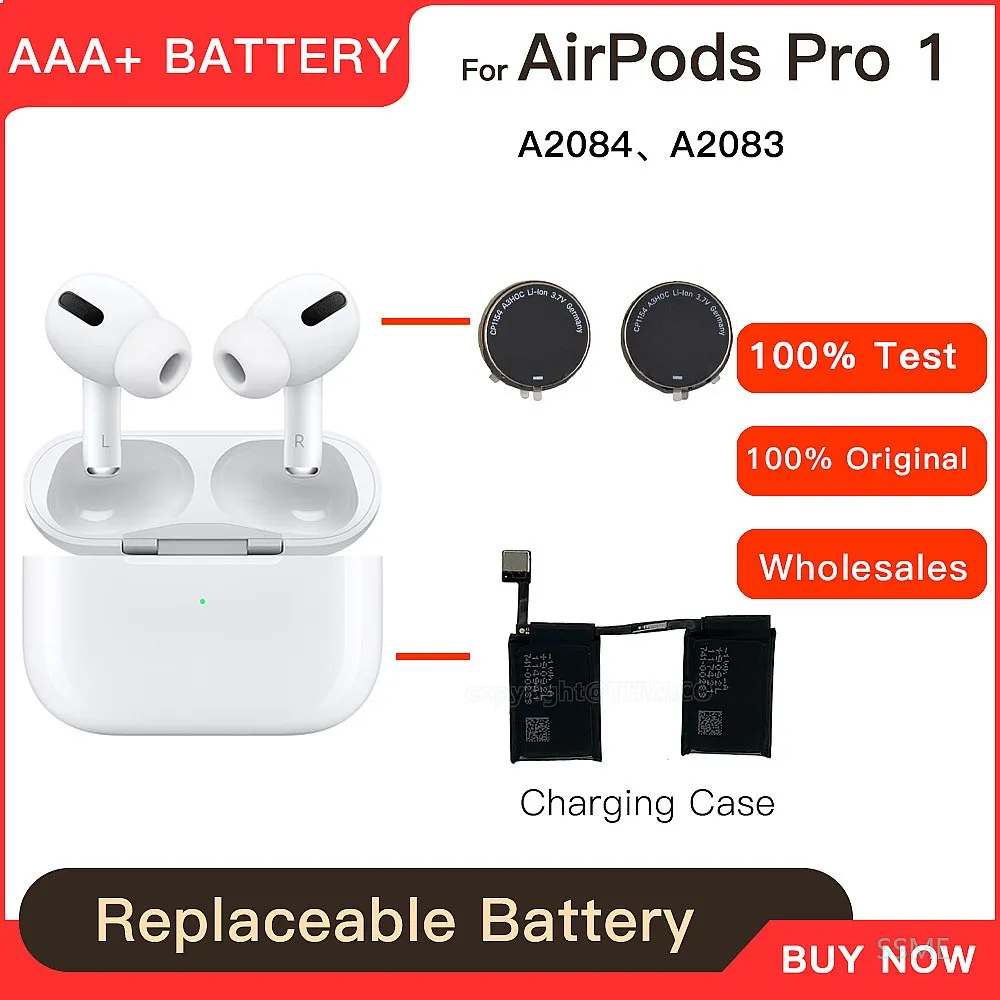 Фото Оригинальная сменная батарея CP1154 для Apple AirPods Pro 1 A2084 A2083 A2190 №1
