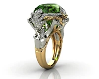 14k yellow gold natural emerald gemstone ring for women fine anillos de anel bijoux femme jewellery bizuteria 14k gold jade ring