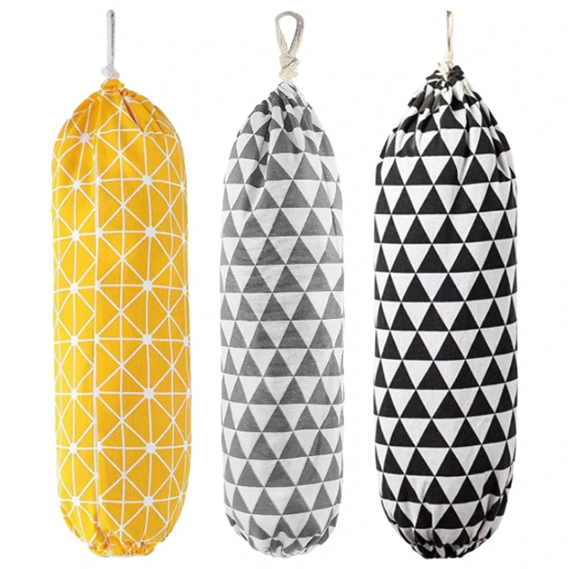 

Plastic Bag Holder, Foldable Washable Grocery Bag Dispenser Recycling Shopping Bag Organizer Grocery