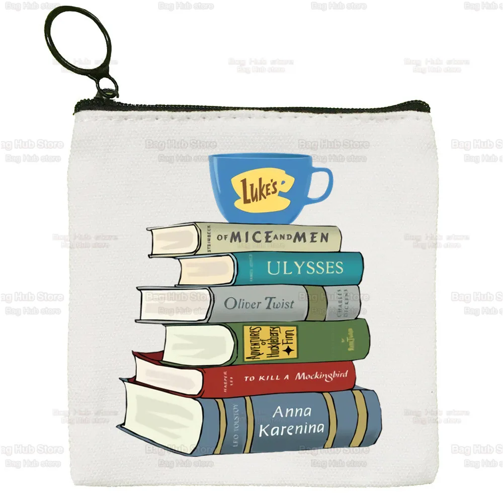 Gilmore Girl Canvas Coin Purse Custom Hollow Luke's Diner Coffee Storage Pouch Canvas Bag New Coin Bag Key Coin Purse