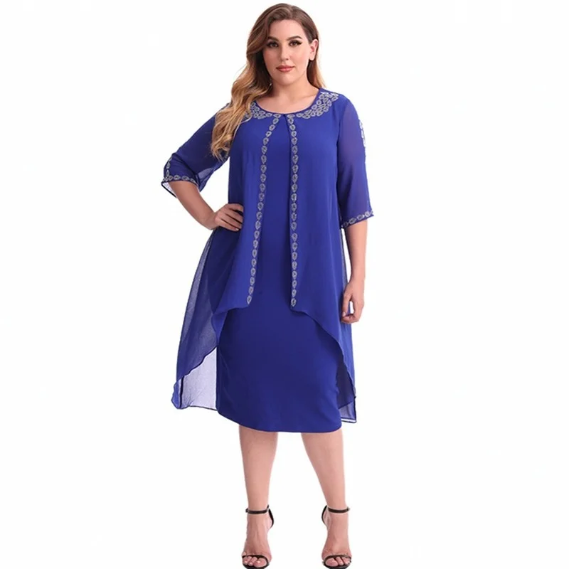 

Summer Bodycon Dress African Dresses For Women 2022 Sexy Elegant 3/4 Sleeve Big Size Robe Africaine Femme African Clothes